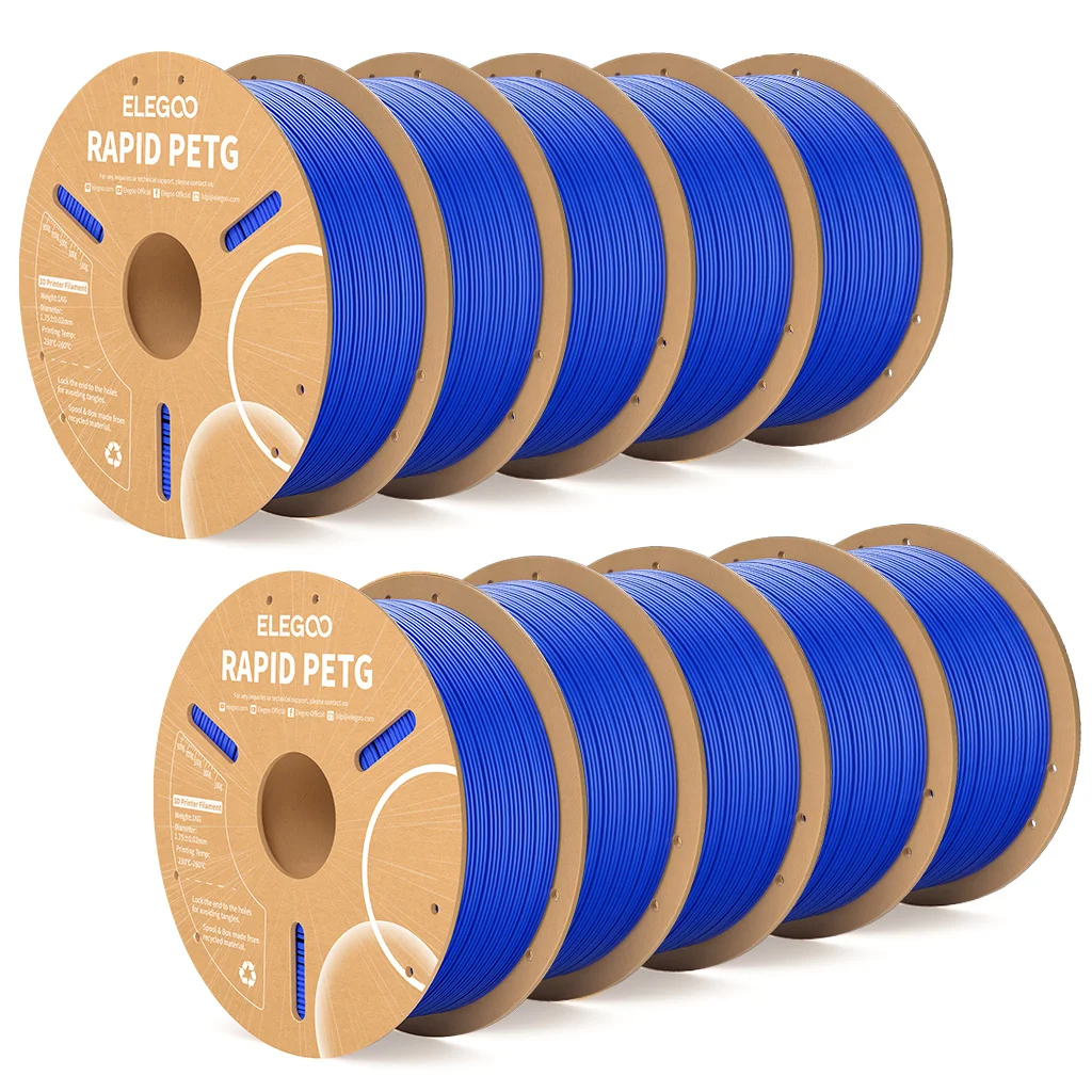 ELEGOO Rapid PETG-filament 1,75 mm 1 kg, hoge snelheid 30-600 mm/s 3D-printerfilament 1 kg past voor de meeste FDM 3D-printers