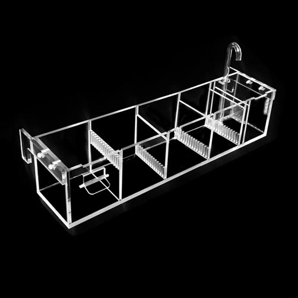 3-in-1 Aquarium Filter Boxes Transparent Acrylic Externa Hanging Water Purifier Creative Aquarium Supplies