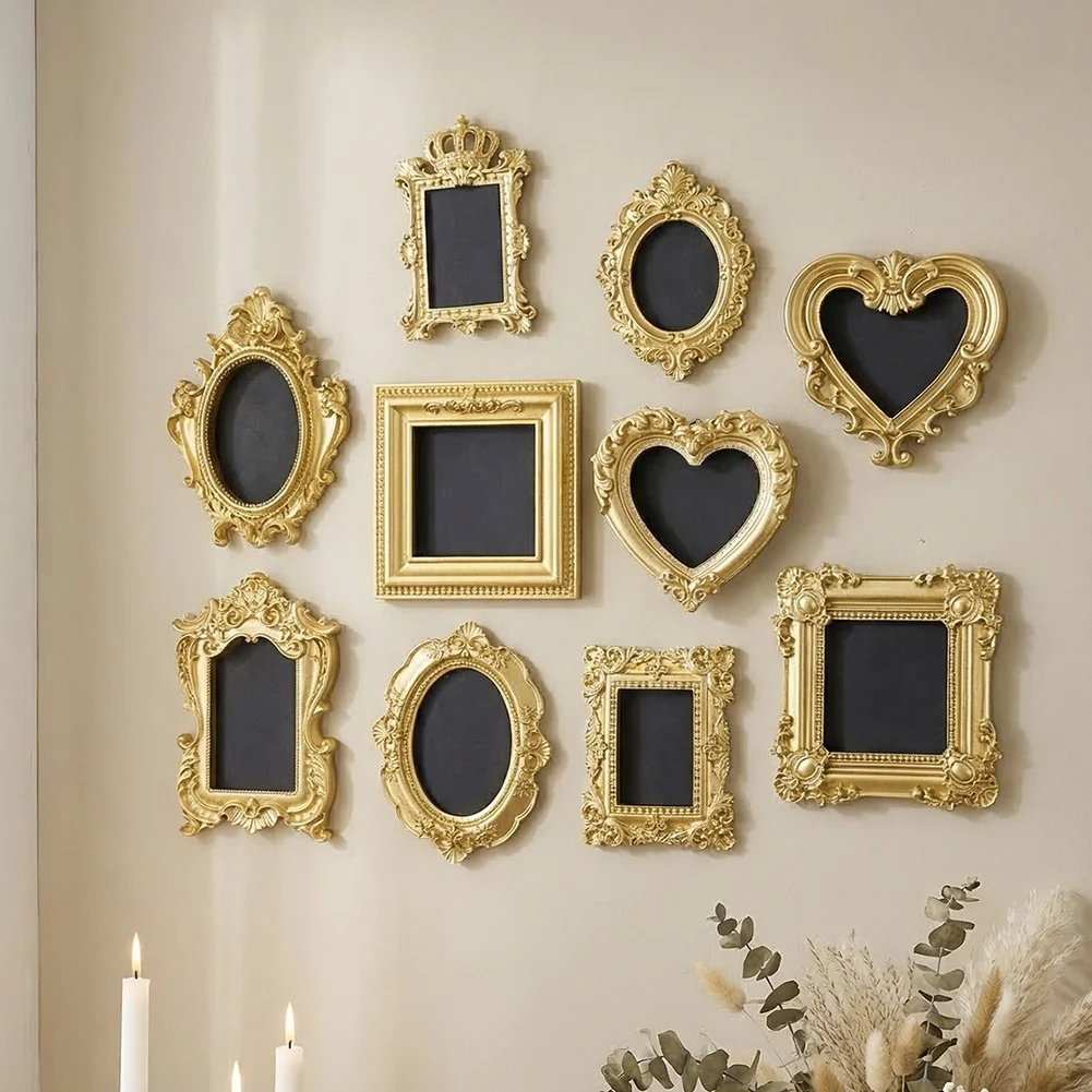 European 3D Gold Resin Wall Art Decor for Living Room Bedroom Dining Area Modern Minimalist Home Decor 5 6 or 11 pcs