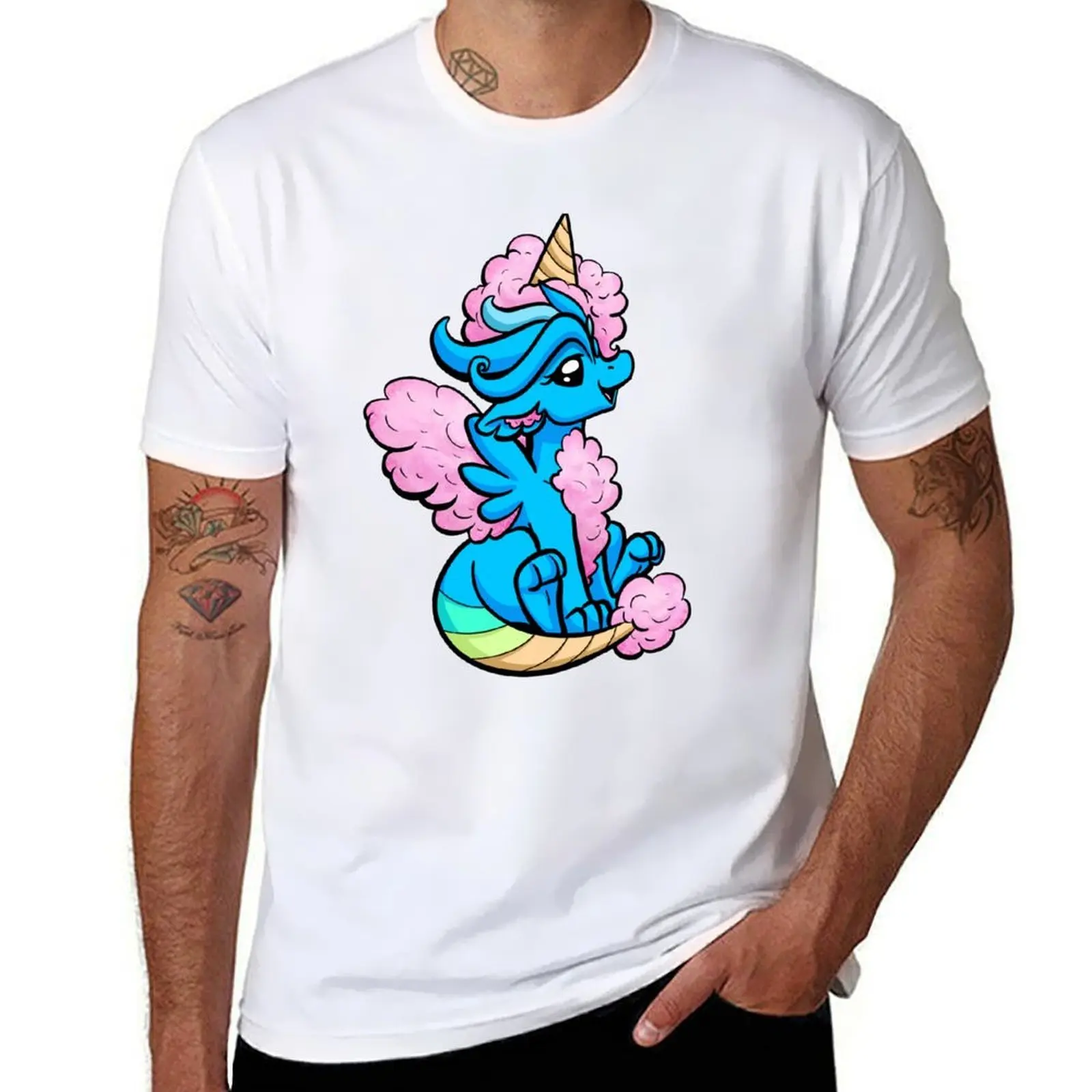 

Cotton Candy Dragon T-Shirt man t shirt cotton printed t shirts for man T-Shirt
