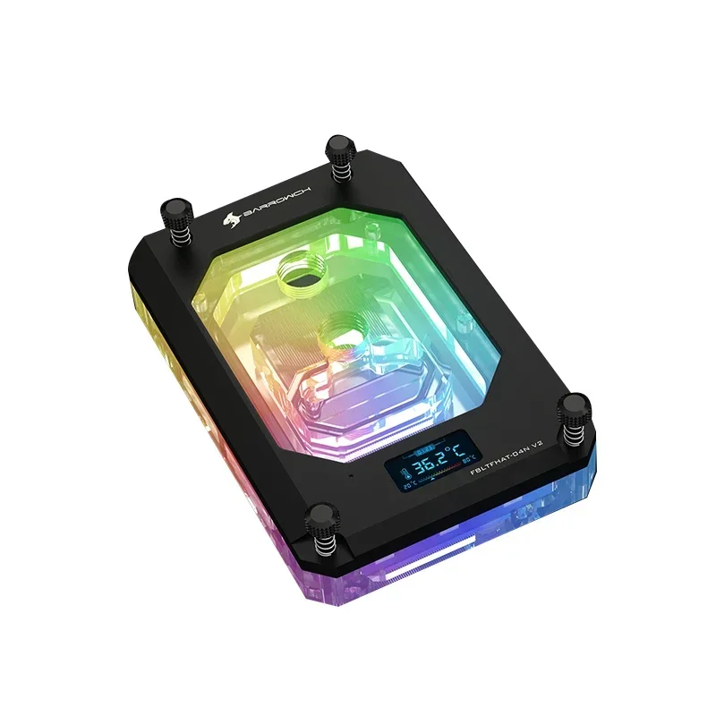 

Barrowch CPU Water Block with TFT Temperature Display Screen For AMD Threadripper X399 TRX4 Platform CPU Block FBLTFHAT-04N V2A