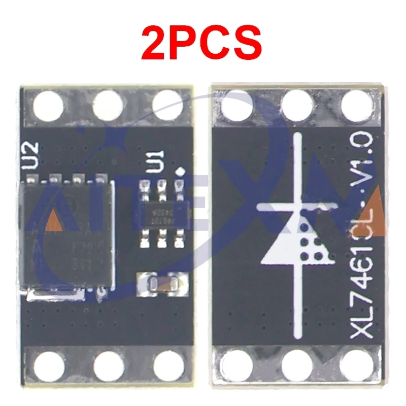 2PCS XL74610 Ideales Diodenmodul verfügt über einen speziellen Chip LM74610, um die Simulationsgleichrichterplatine 1,5V-36V 0mA 15A/30A zu simulieren