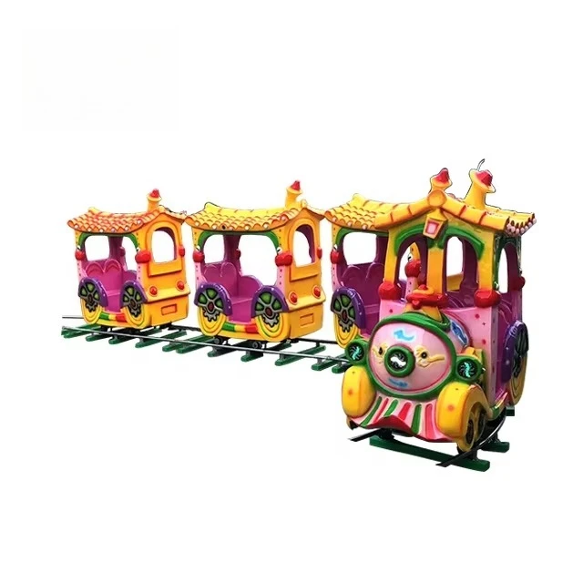 Electric outdoor and indoor playgrounds Rail train rides, cheap amusement parks Train rides