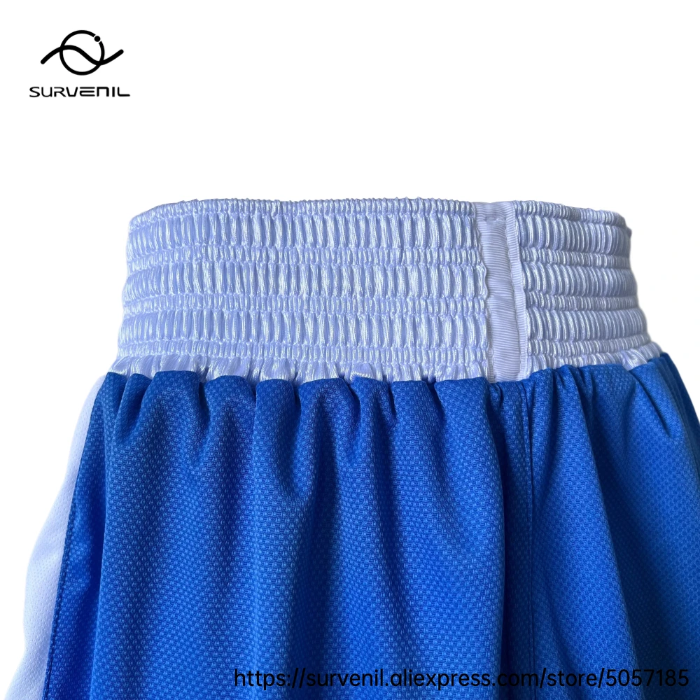 الملاكمة التايلاندية السراويل الرجال النساء سراويل ملاكمة قفص الطفل القتال كيك بوكسينغ التدريب جذوع فنون الدفاع عن النفس MMA الملابس أزرق أحمر أسود