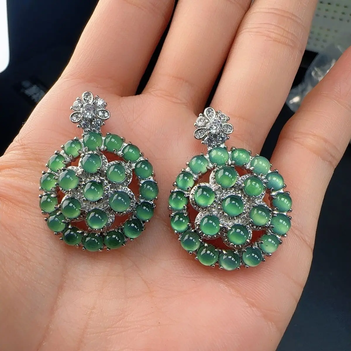Natural A jadeite ice blue egg surface pendant (choose one of the best in diversity)