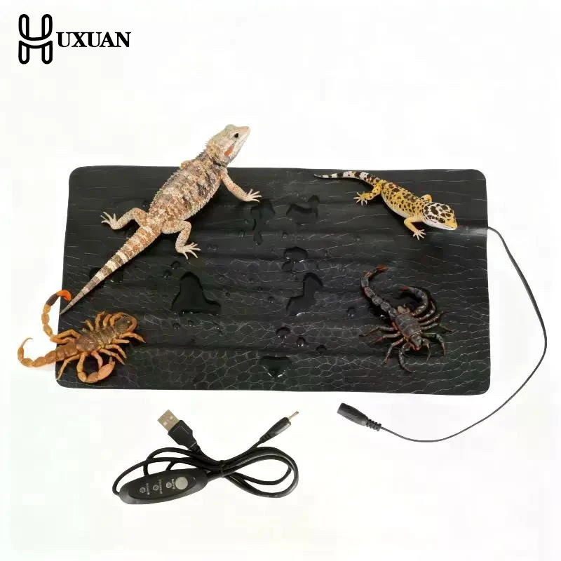 Reptile Heat Mat Waterproof Tortoise Lizard Temperature Adjustment Heat Mat AntiScratch Reptiles Heat Pad Reptile Pet Supplies