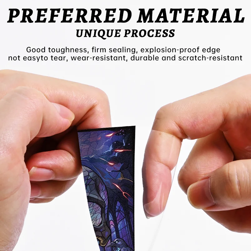 105Pcs Matte Card Sleeves, Matte Back & Clear Front, 66x91mm, Clear Front Anti‑Slip Matte Back for TCG Trading Game Cards