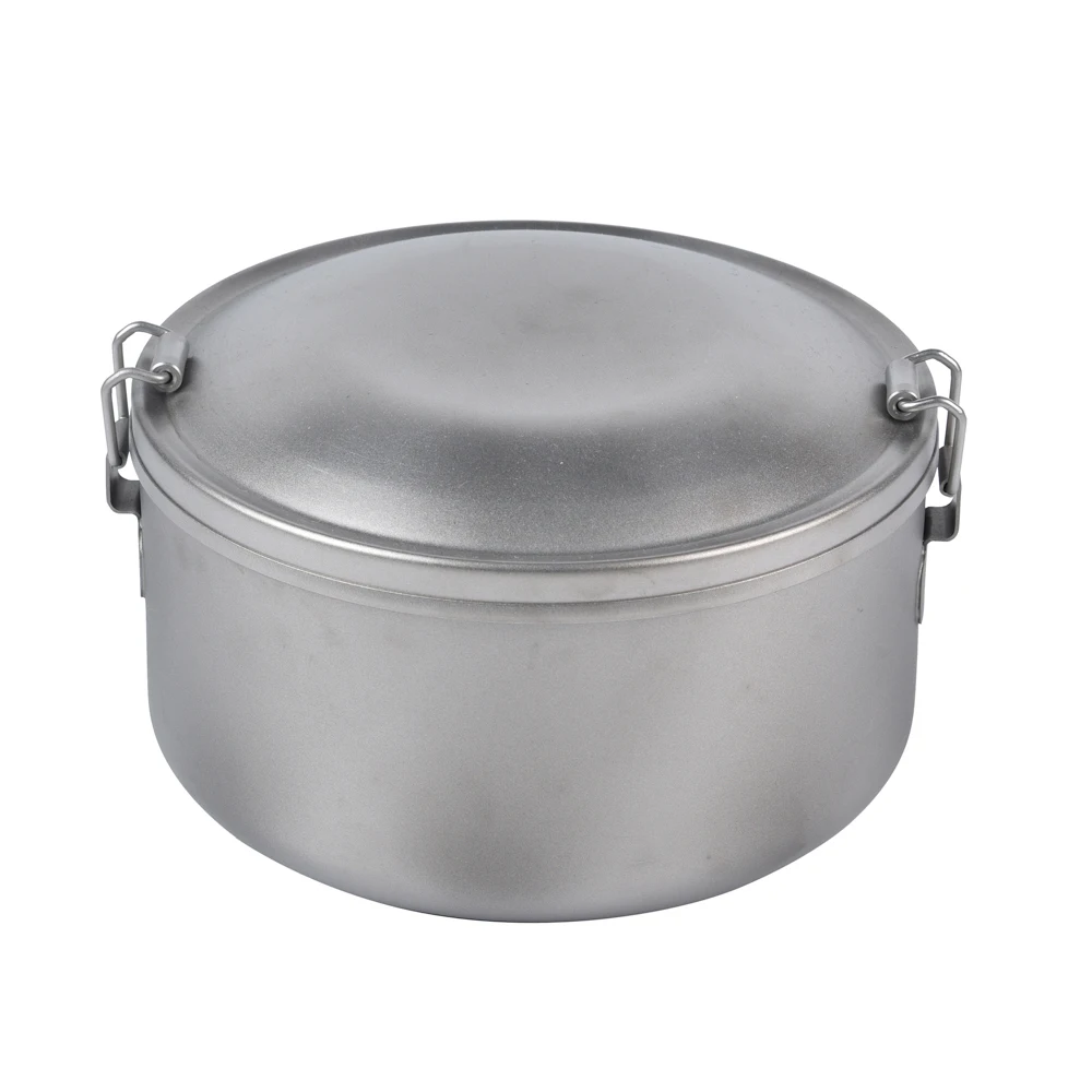 

Pure Titanium Lunch Box Double-layer Meal Box Office Worker Round Student Lunch Box Crisper Pot Wholesale