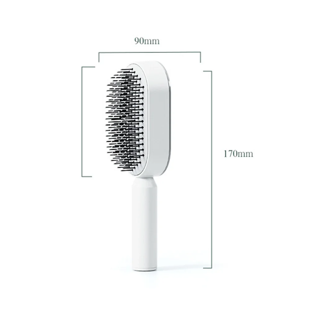 One-Key Quick Self Cleaning Hair Brush Women Massage Comb Hair Brush Air Cushion Detangling Scalp Massage Comb Styling Tools