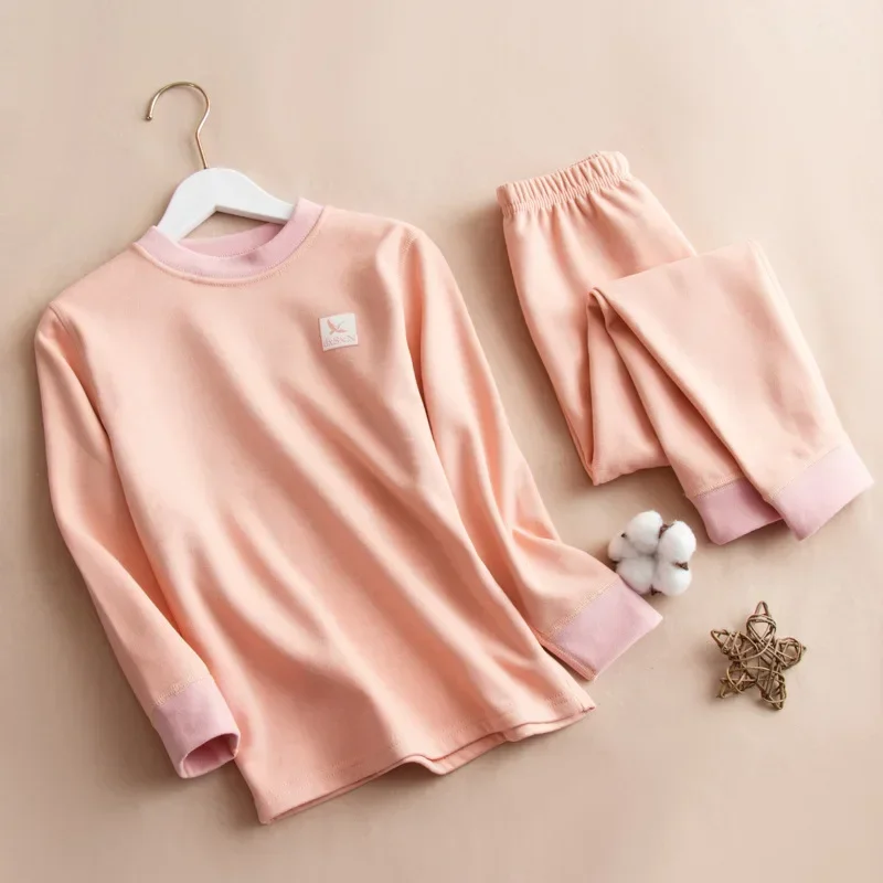 في سن المراهقة الأطفال ملابس اخلية حرارية مجموعة 7A مضاد للجراثيم الخريف الشتاء الملابس الدافئة الاطفال الصوف الطبيعة الحرير بنين بنات المتسكعون #4