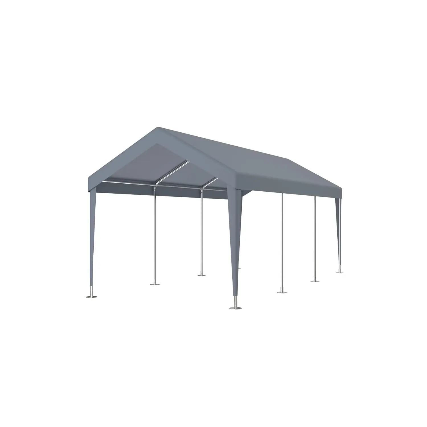 Heavy Duty Carport with 2 Roll-up Doors & 4 Ventilated Windows, Galvanized Steel Frame PE Cover for Car Truck Boat, Customized