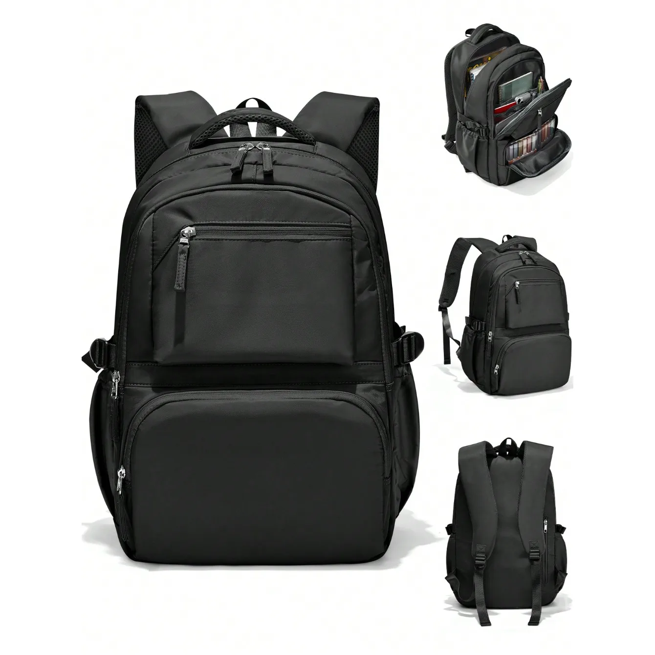 Large Capacity Backpack, High School & College Student Backpack, Travel Backpack, Women's Casual Large Capacity Backpack, Men's Business Laptop Backpack, 15.6 Inch Computer Work Backpack, Fashionable Multi-Function Multi-Layer Portable Carry-On Bag,