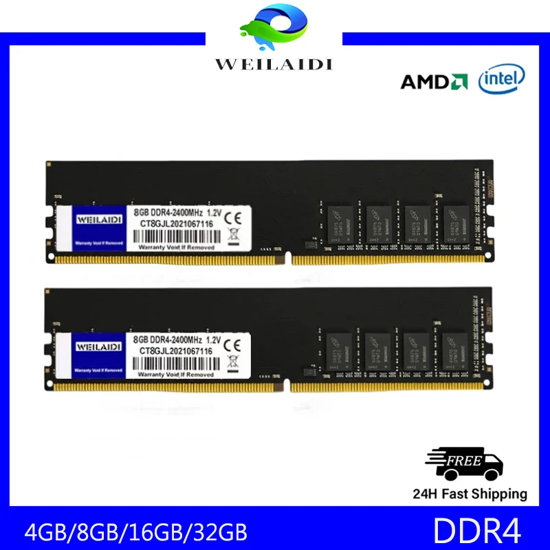 Memory DDR4 16GB (2X8GB) kit RAM 2133MHZ 2400MHZ 2666MHZ 3200MHZ Desktop Ram 288PIN 1.2V DIMM PC4-19200 21300 25600 NON-ECC