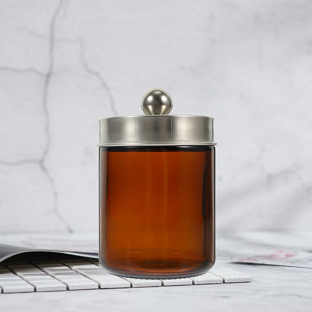 

2 Pcs Labels Kitchen Canisters Storage Containers Glass Pills Light Brown Decor Multi-function