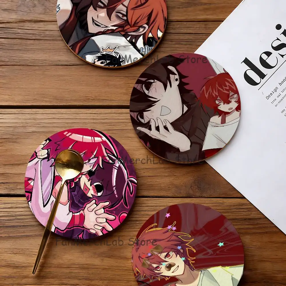 

Z-Zeno R-Remake Anime Round Coaster Non-slip table mat Insulated Coasters Kitchen Dining Room Tabletop Decor