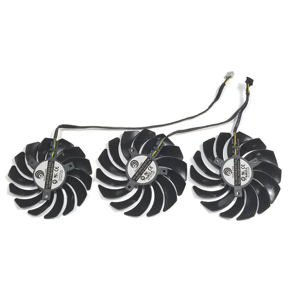 NEW 3FAN PLD09210S12HH PLD10010S12HH GPU Fan，For MSI RTX 2080 2080Ti 2080 2070 SUPER GAMING X TRIO Video card cooling fan