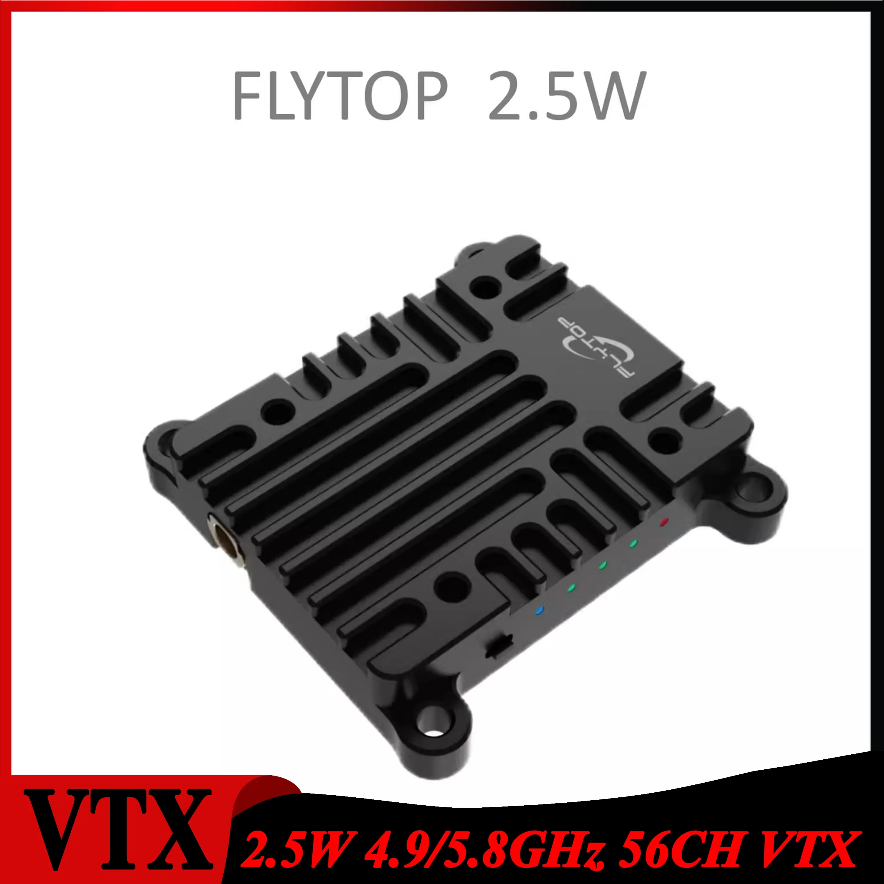 

FLYTOP VT25 2.5W 4.9G 5.8GHz 56CH 6-36V 150mm Long Antenna Input Image Transmission Module VTX for RC FPV Racing Drone Plane