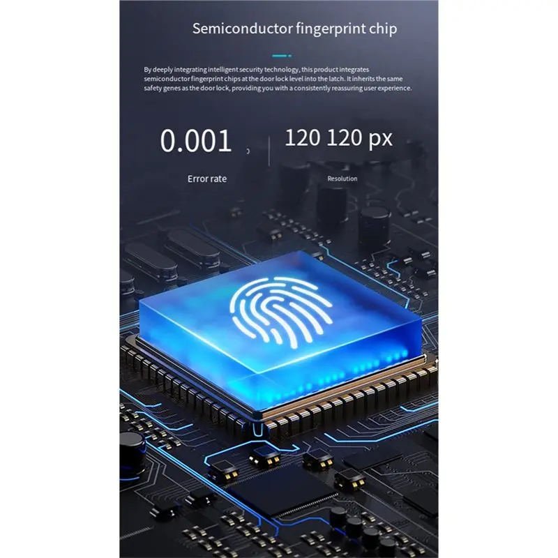 A25P Smart Keyless Fingerprint Padlock USB Charging Waterproof Door Lock 0.2Sec Unlock Security B