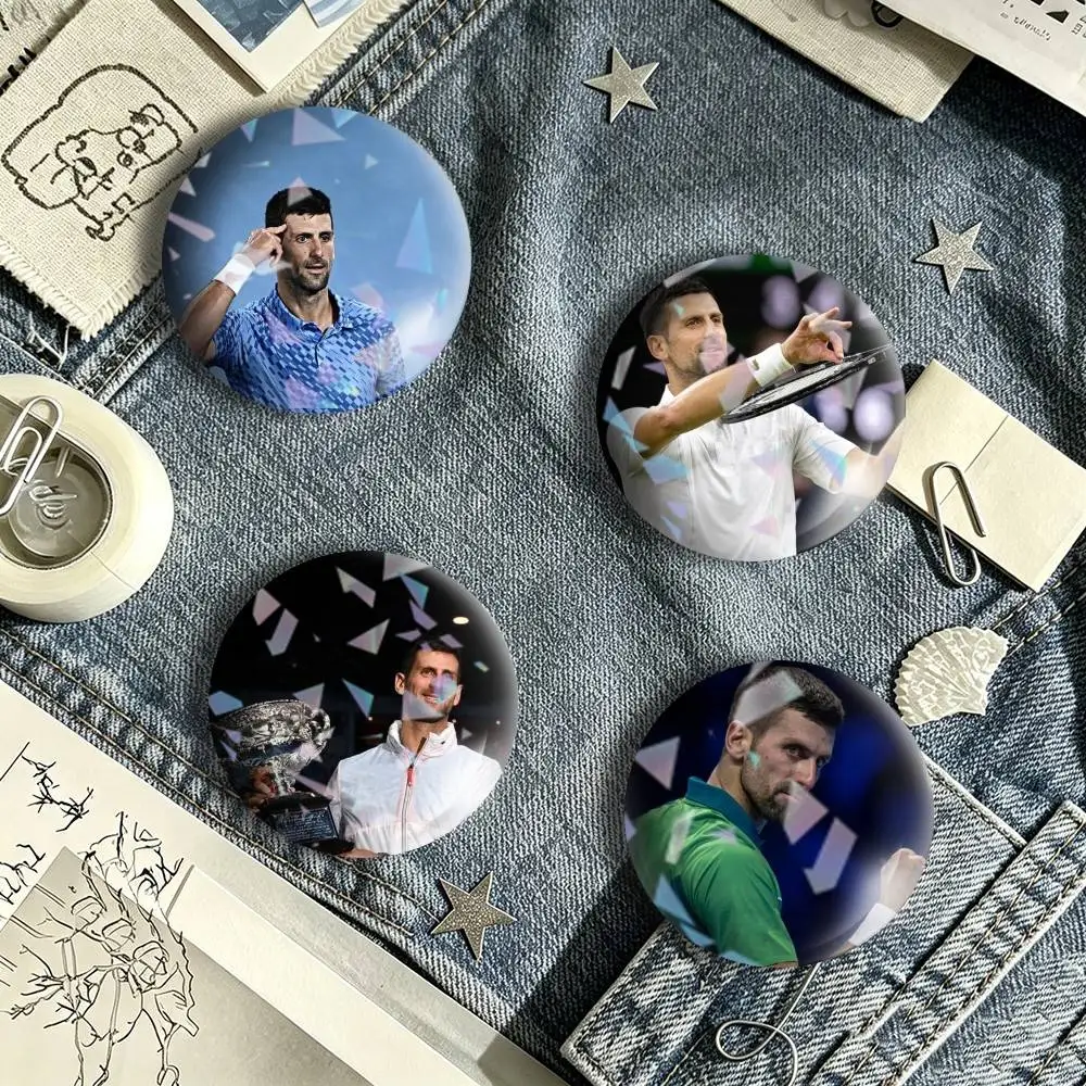 N-Novak Tennis Legend D-Djokovic Brooch Metal Badge Brooch, Fashion Decorative Pins for Hat Bag Clothing Decoration Gift