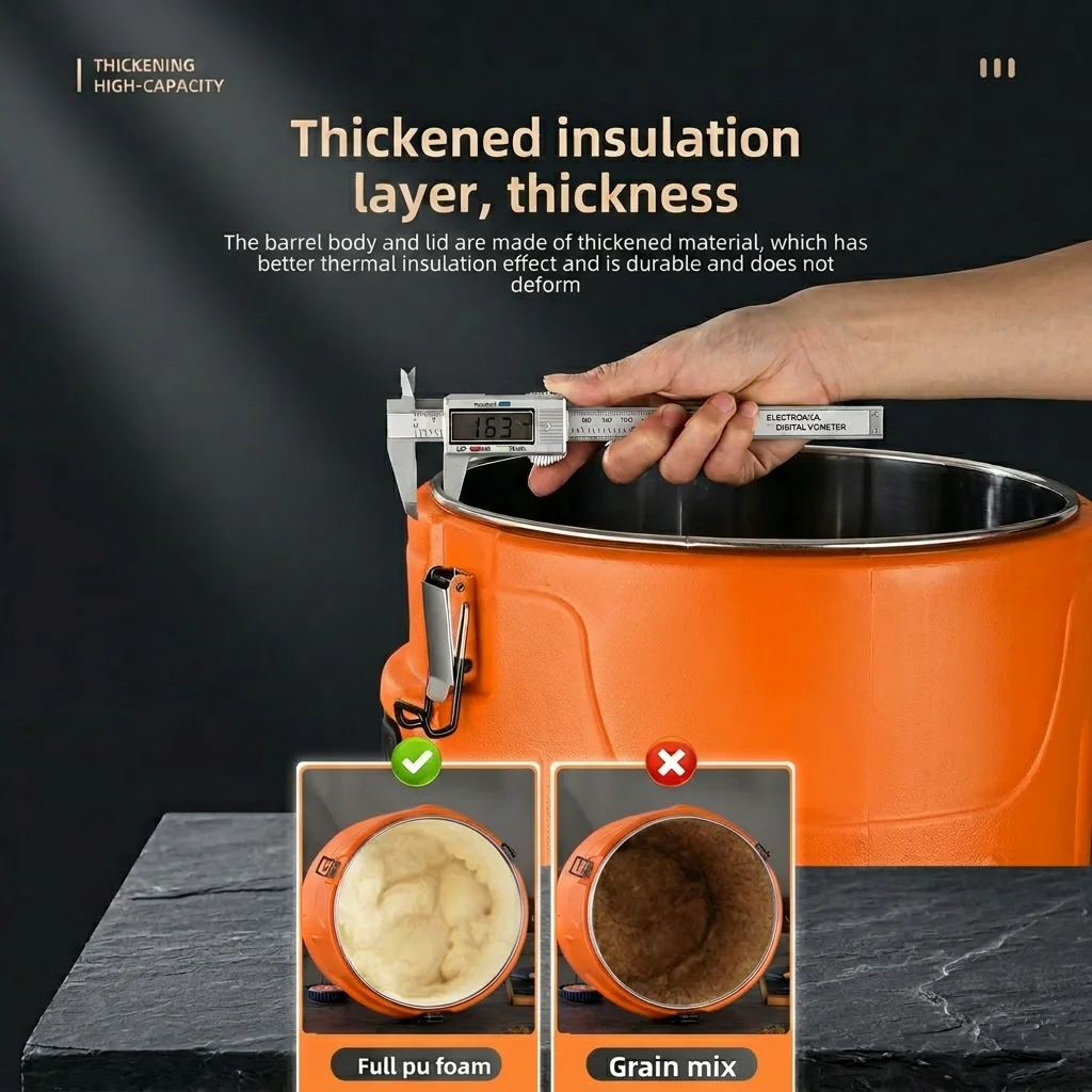 Cooler Box 3PCS Set 20-40-80L Round Cooler Box Set Keep Cold and Warm Fashion Cooler Box Freshness Preservation Ice