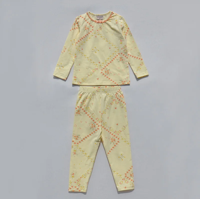 Ali Plus SS25 floral vintage pajama boys green floral girls salmon floral baby boys and girls and nightgown