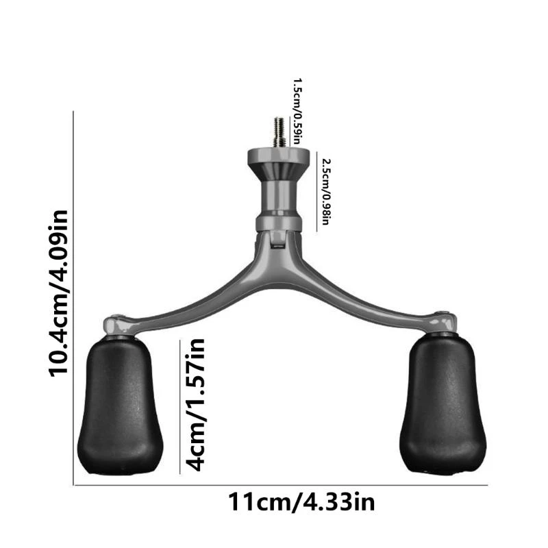 A0KA Spinnings صيد الكرة ذراع الروك لتكريم Baitcasting واحد/مزدوج الروك Rocker ARM بكرة الصيد قبضة قبضة قبضة المقبض