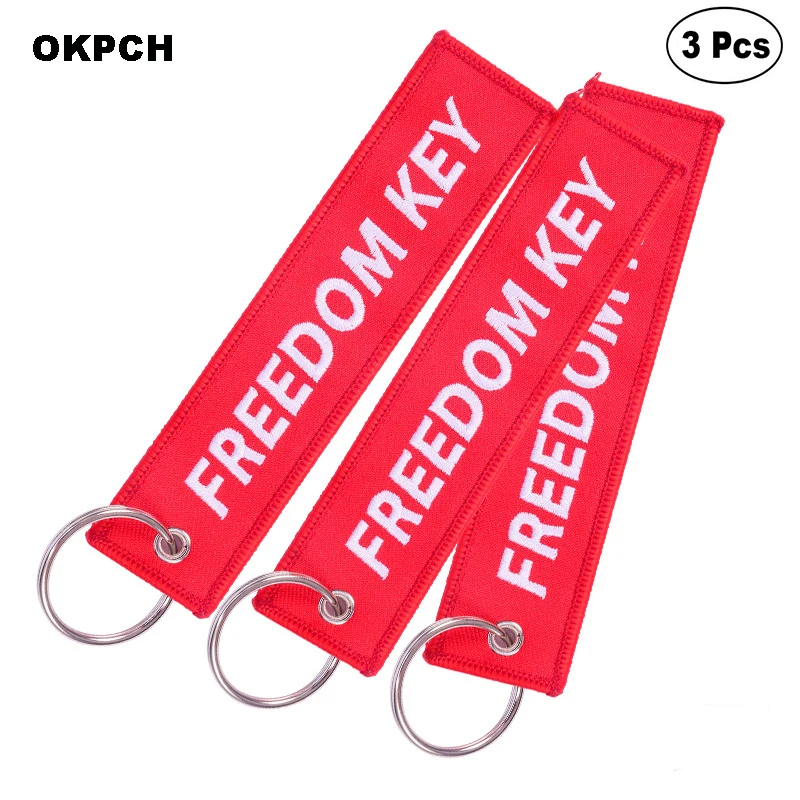 3 PCS a Lot New Fashion Nuclear Launch Key Chain Bijoux Keychain for Motorcycles and Cars Gifts Tag Embroidery Key Fobs