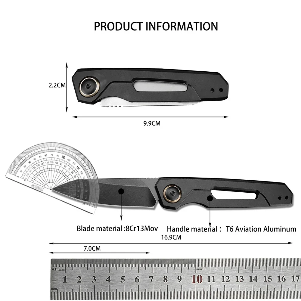 Outdoor 7550 Launch 11 Folding Pocket Knife 8Cr13Mov Blade T6 Aluminum Handle Tactical Camping Knives Rescue Hunting EDC Tool