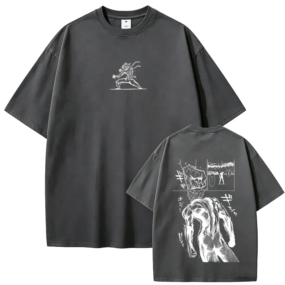 Anime One Punch Man T-shirt Manga Saitama Garou Print T Shirts Men Women Fashion Casual Tshirt Male Vintage Oversized Streetwear