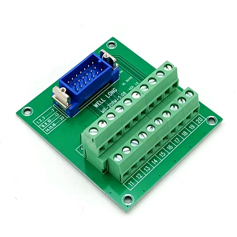 MR-20RMD2+  I/O Interface Module Male Header Breakout Board, Terminal Block, Connector.