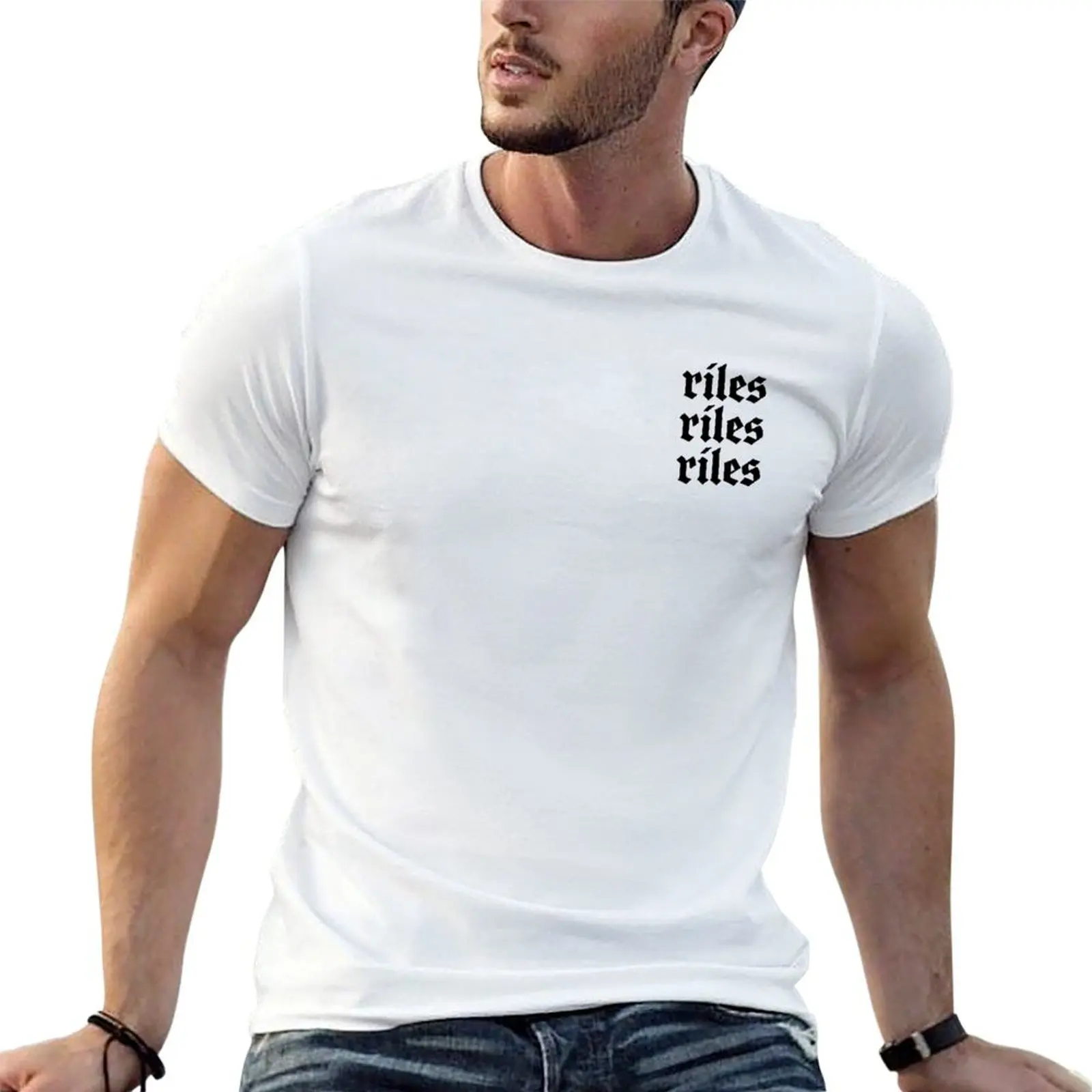 

Rilès - Black logo. T-Shirt g man t shirts for men t shirts for man cotton soft funny t shirts dark humor T-shirt
