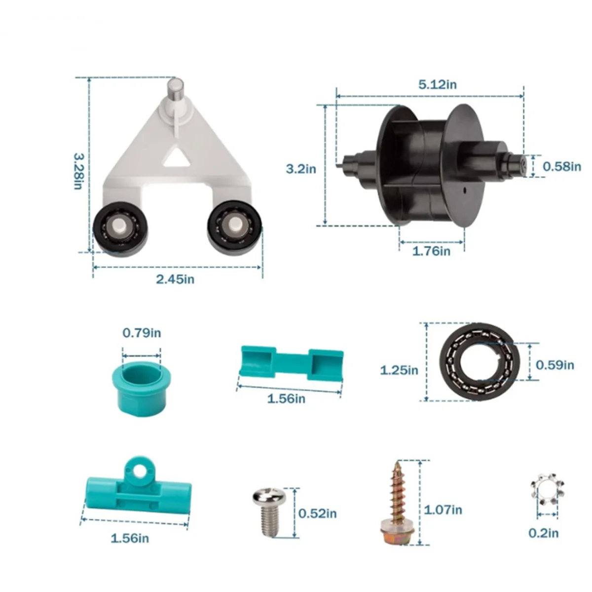 AXV621DAT Pool Vacuum A-Frame/Turbine Kit for Hayward Aquabug Navigator Pro Wanda AXV036BP, AXV601CAT