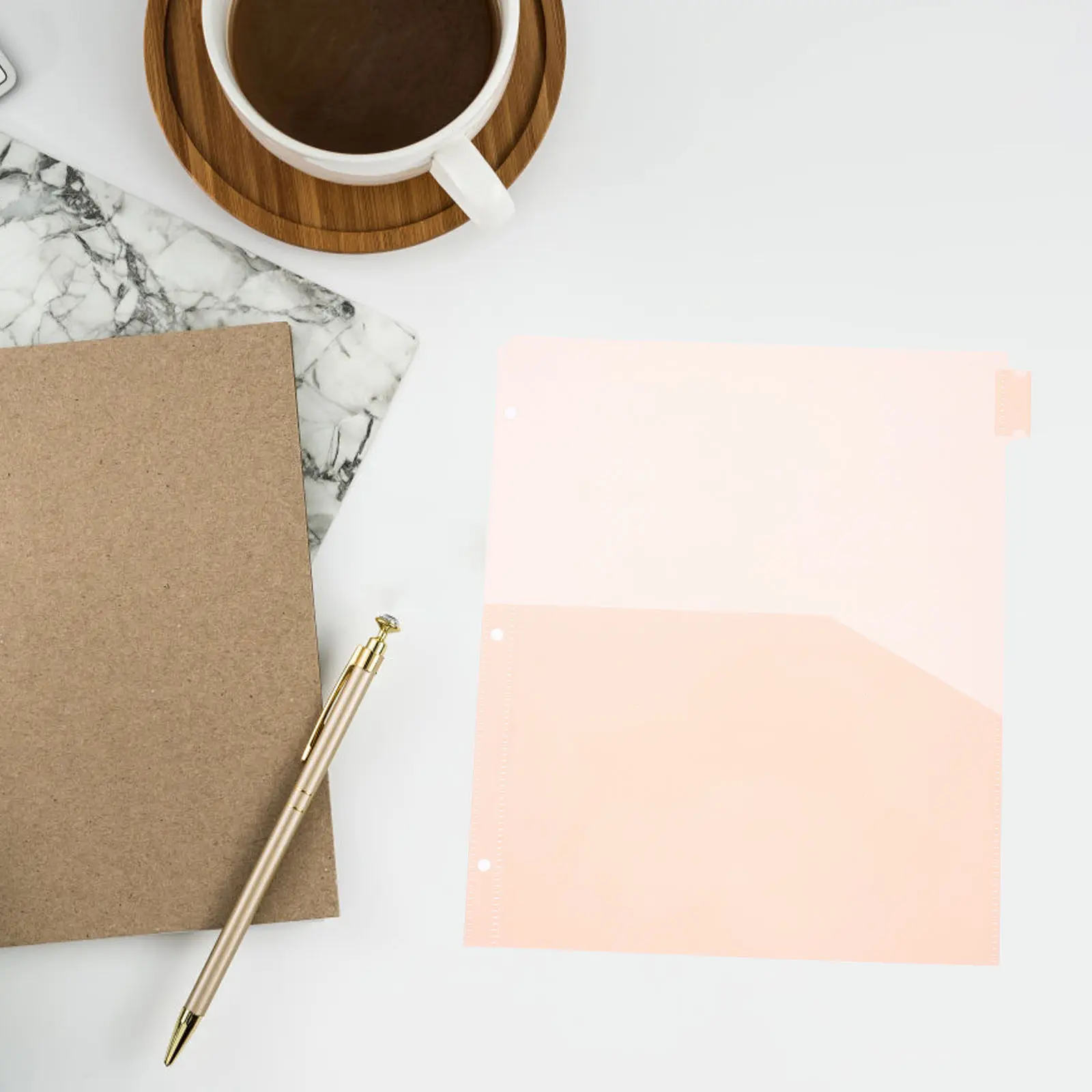 

8Pcs Plastic Binder Dividers Pocket Tabs Bulk Office File Organizers Three Ring Tabbed Dividers Document Storage Insert