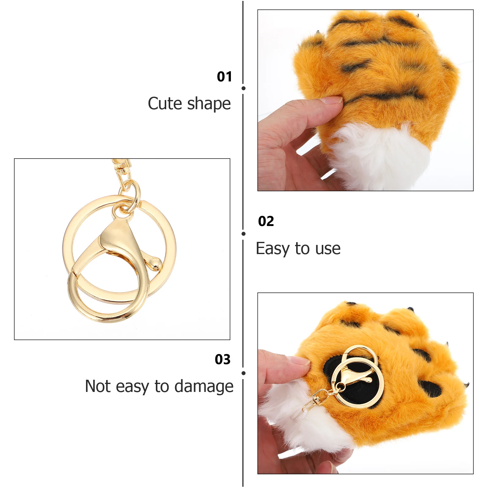 

1Pcs Adorable Animals Paw Pendant Unique Design Soft Texture Creative Decoration for Mobiles Bags Children Gift