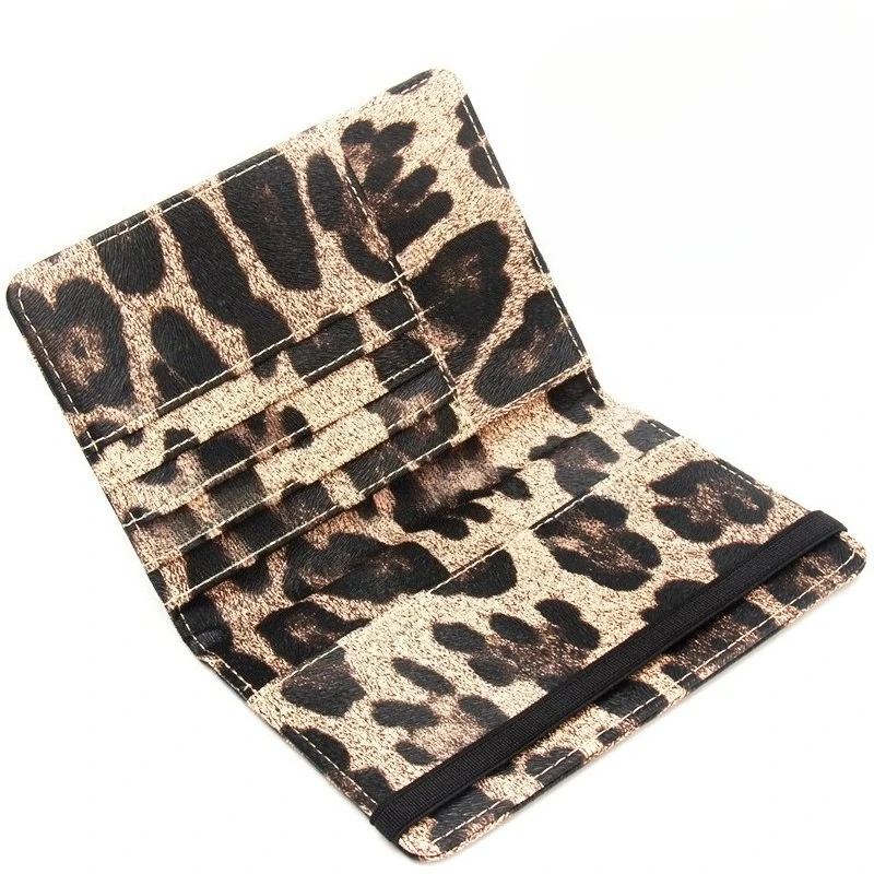 

Leopard Print Passport Cover with Elastic Band Travel Passport Holder Wallet Men Women Passports Card Document Cover
