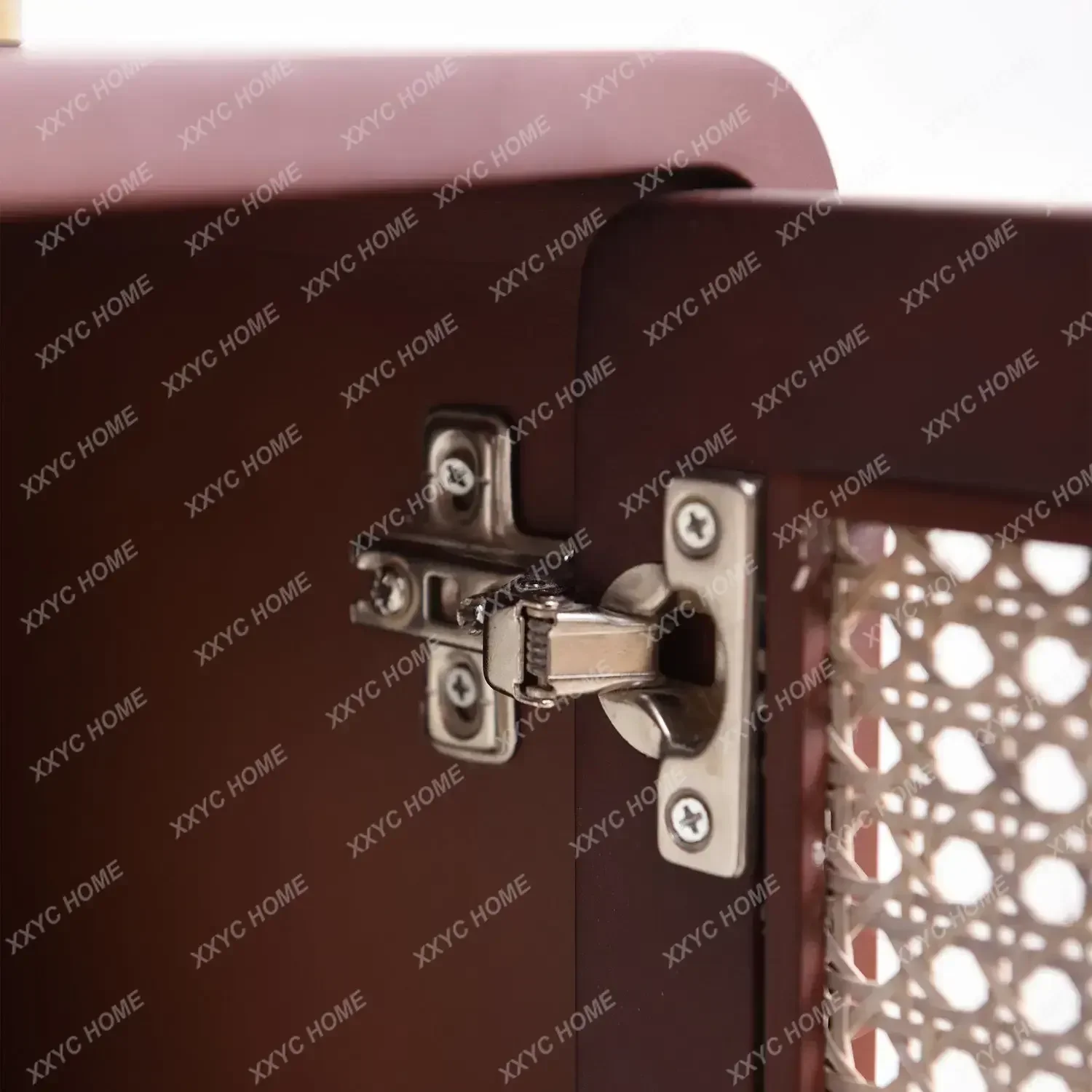 Japanese Rattan Bed Side Table Retro Nightstand Wood Bedside Tables Small Square Table Storage Cabinet Sofa Small Side