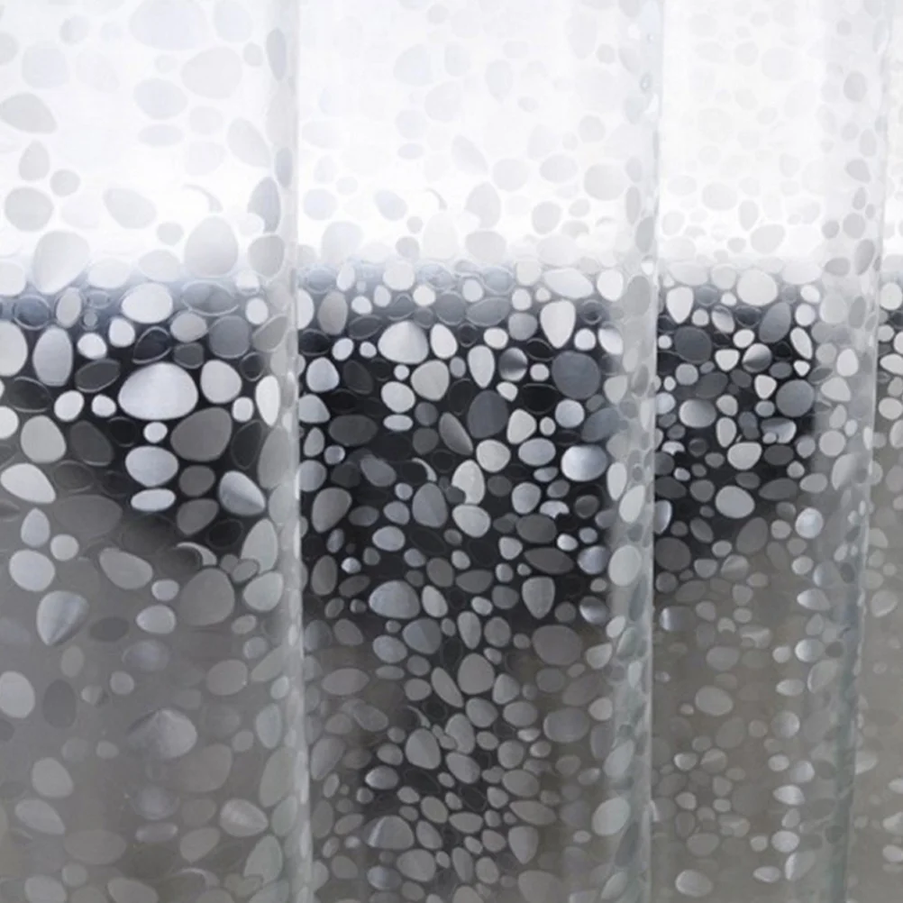 

12pcs Waterproof Shower Curtain 180X180Cm Geometric Pattern Heavy Duty Pvc Plastic Bath Curtain For Bathtub Bathroom Rv Home