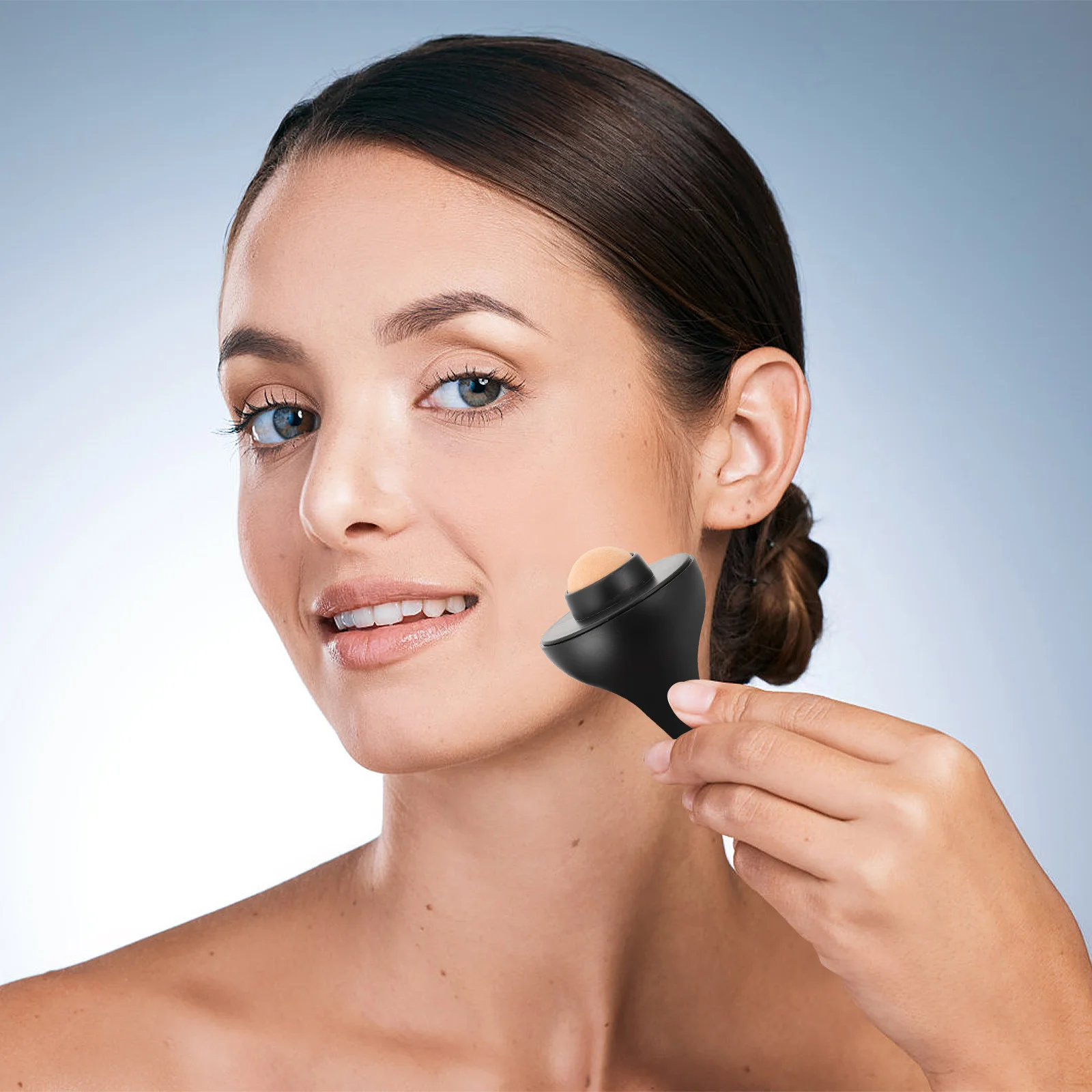 

Массажный катящийся шарик для лица, вулканский камень, инструмент для ухода за кожей, для поглощения масла, антивозрастной, глушитель, массаж лица, гладкий