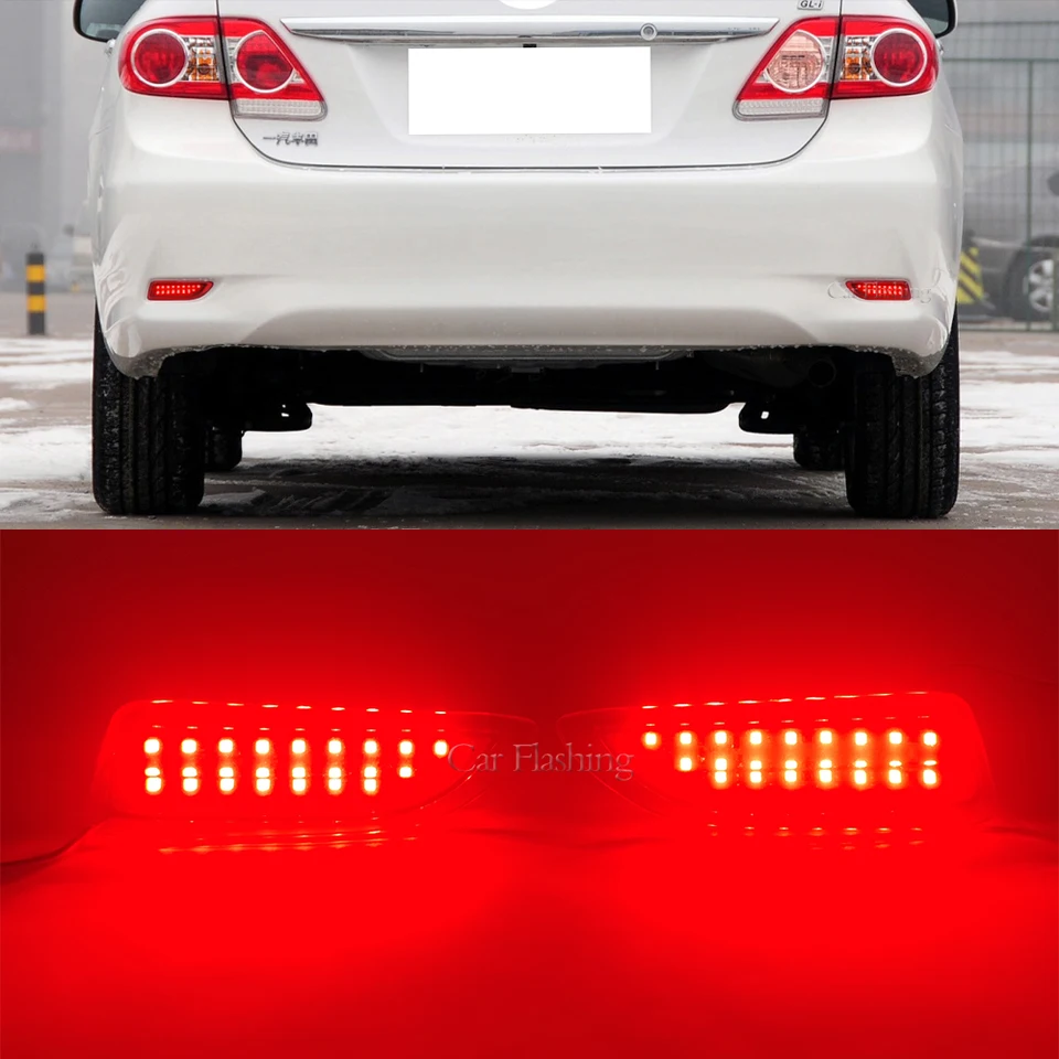 BINQIGOO 2Pc Full LED Rear Bumper Reflector Lights Kit for BINQIGOO 2Pc Full LED Rear Bumper Reflector Lights Kit for