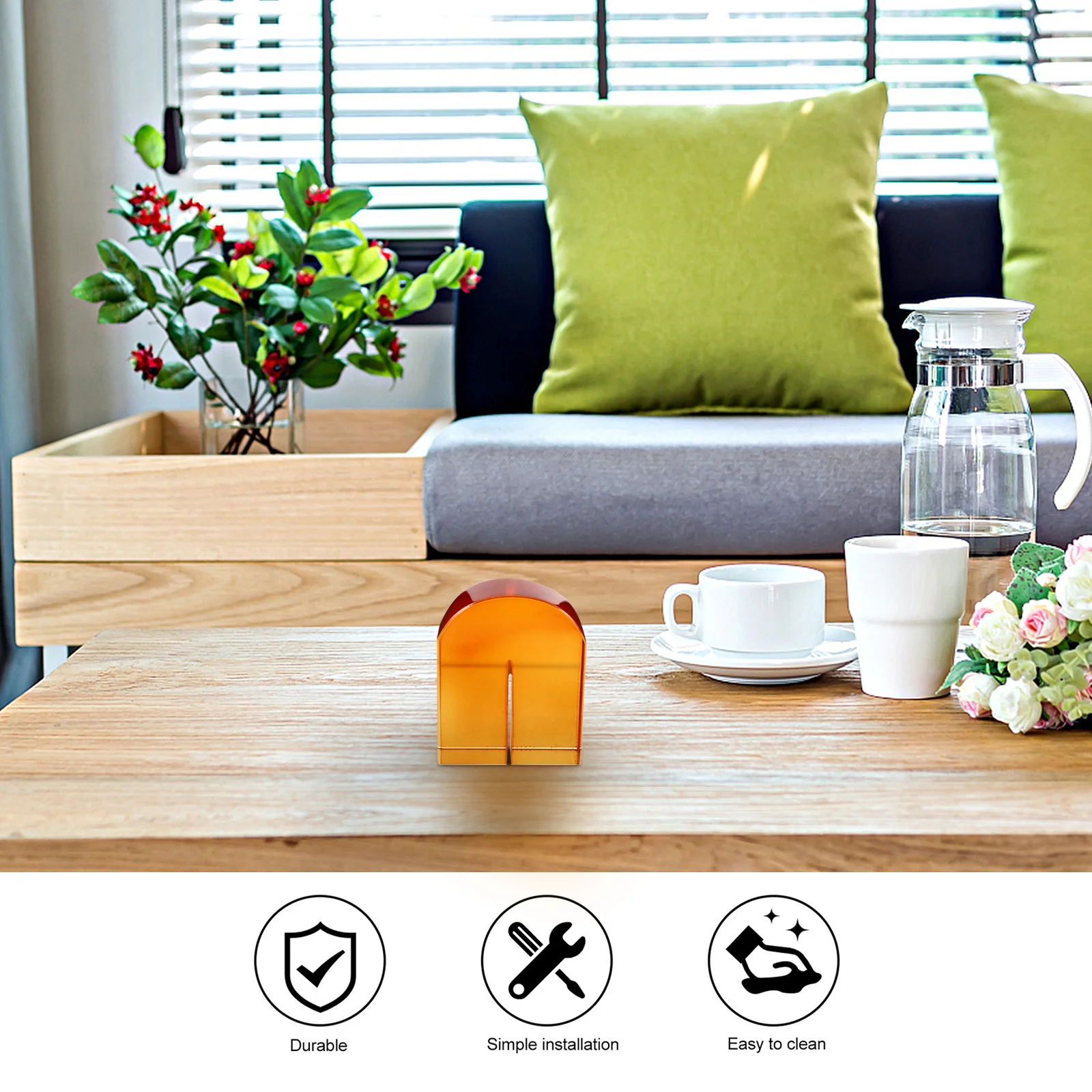 

1Pcs Decorative Crystal Bookend Arched Design for Heavy Books Storage Stable Desktop Organizer Home Office Classroom Decoration