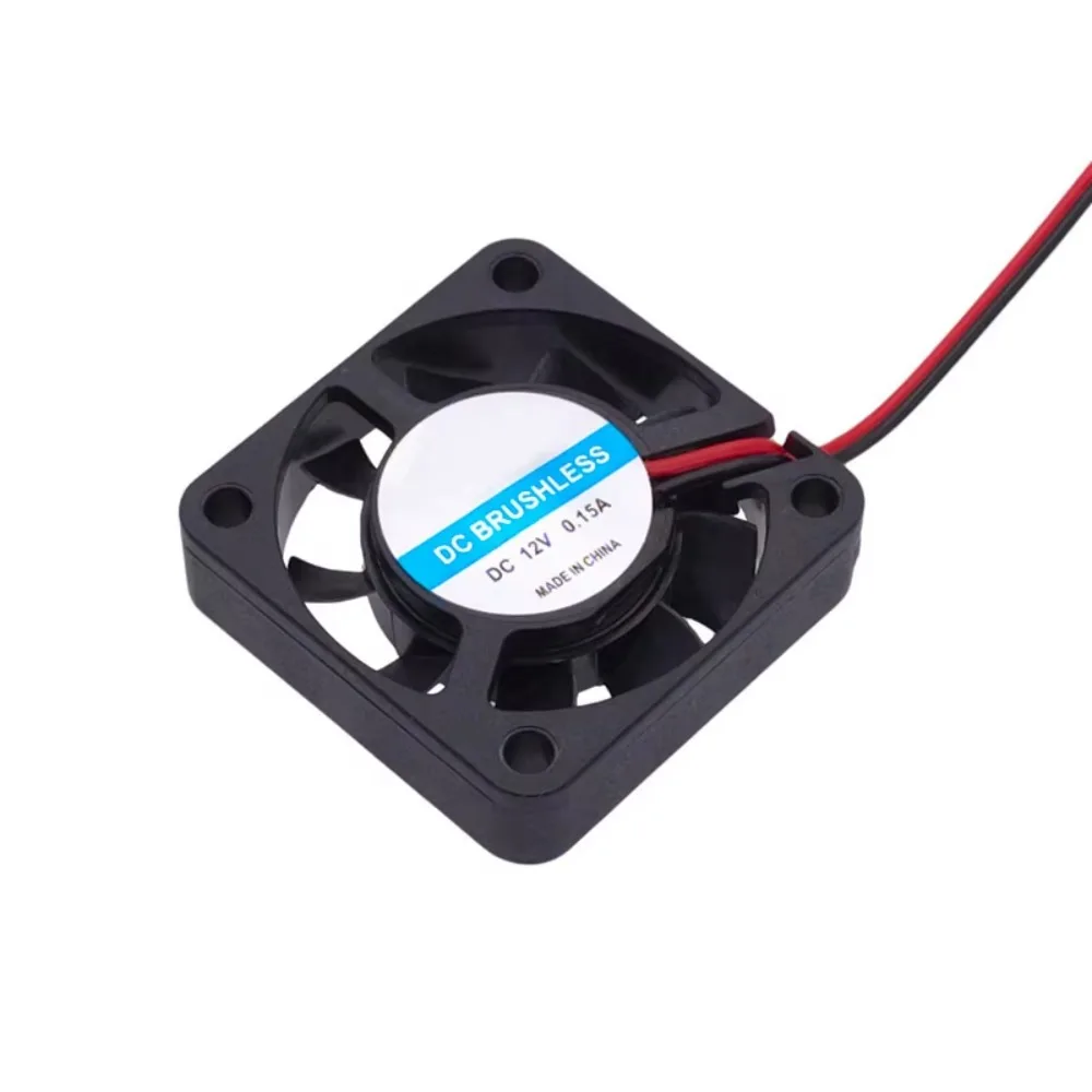 Ventilador Industrial sin escobillas, dispositivo  refrigeración con dos líneas  5V, 12V y 24V, cojinete  manga  40x10mm, 10 pie