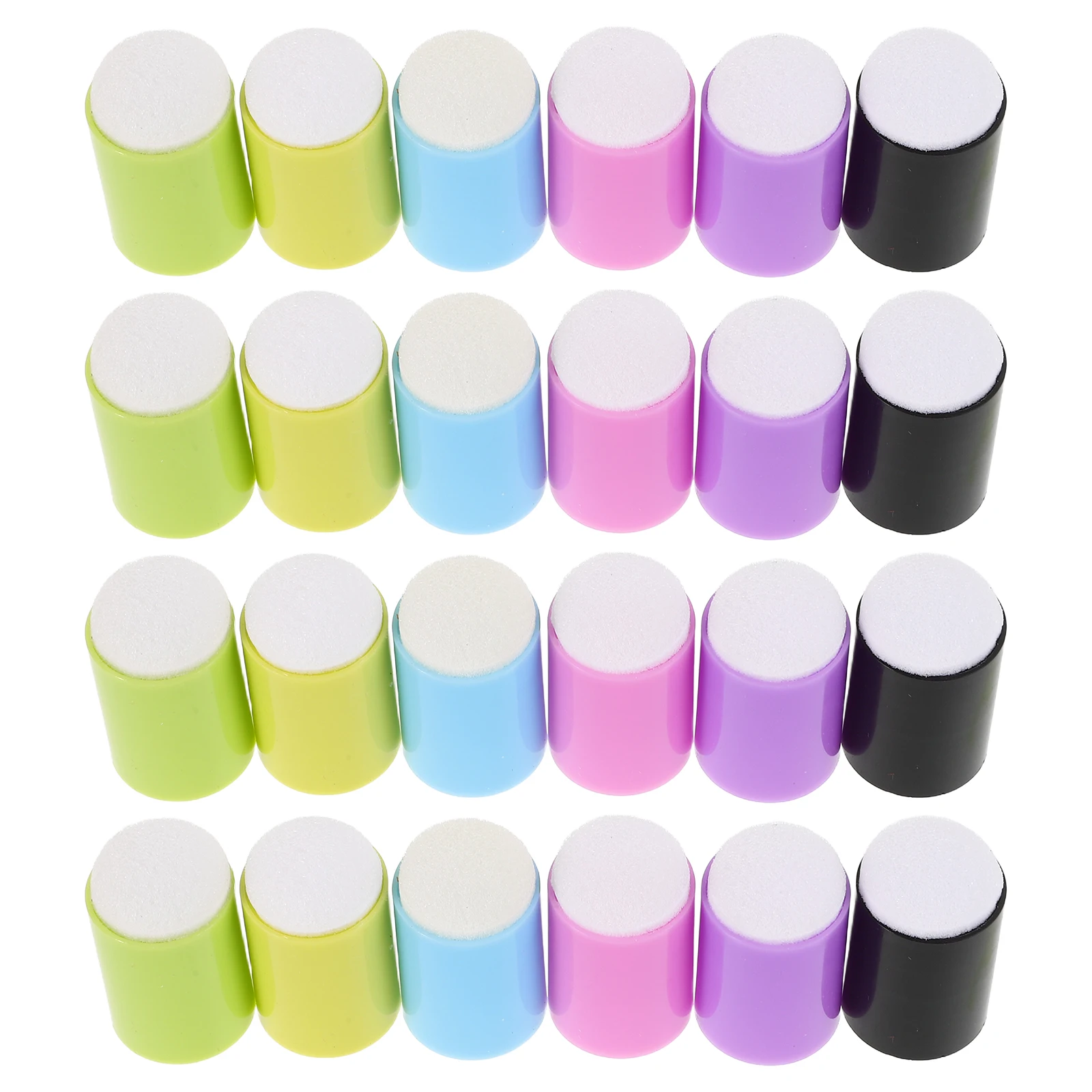 

24 PCS Finger Painting Tools Soft Sponges Kids Craft Daubers Drawing Sponge Kit Face Paint Applicator Supplies