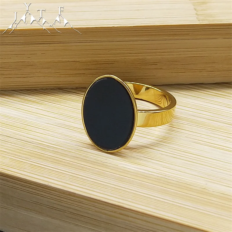 High Quality Fashion Brand Round Ring Women Stainless Steel Gold Color Finger Rings Jewelry Gift anillo acero inoxidable R314S05