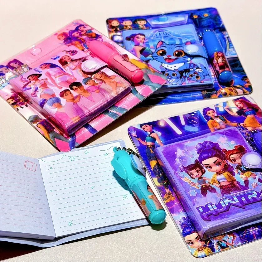 hot Cartoon Anime k-pop Mini Pocket Notebook Pen Set Cute, Portable, Portable Notepad Student Prize Stationery Gift Box