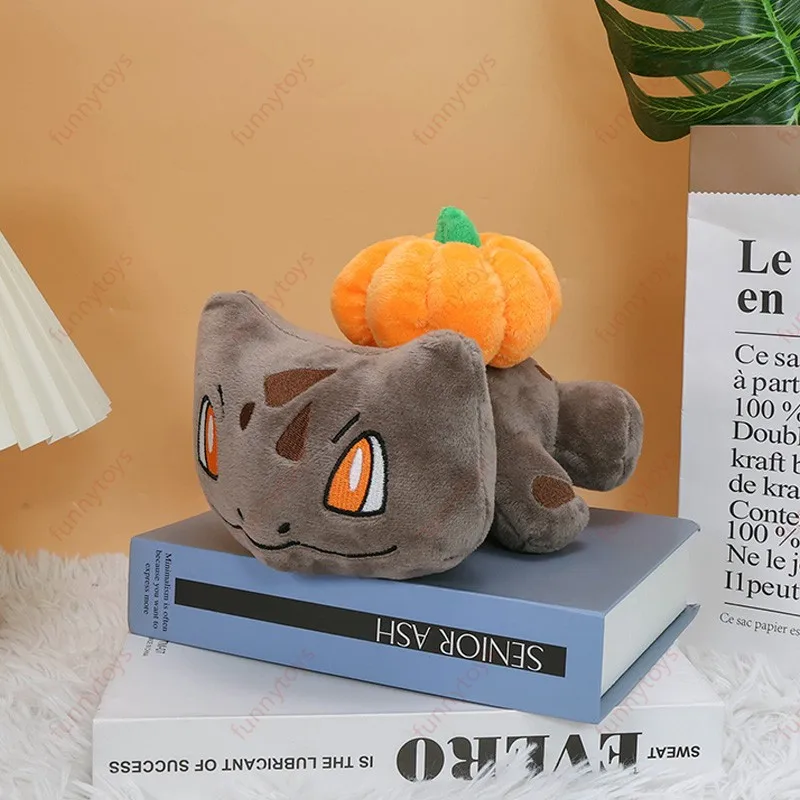 Pokémon Bulbasaur Plush Pumpkin, Christmas Bulbasaur, Rose Immortal Flower Bauhinia Sunflower Bulbasaur Kawaii Doll Xmas Gift