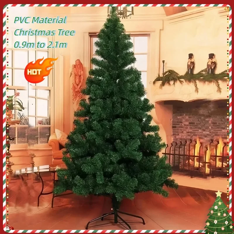 

Encrypted Artificial Christmas Tree PVC Fir Light Luxury Christmas Tree 0.9m-2.1m Family Christmas Home Party Decoration
