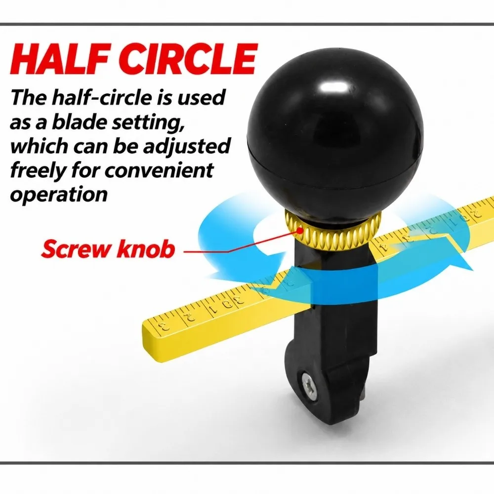 Six Wheel Glass Circle Cutter Adjustable with Suction Cup Suction Cup Cutter with scale Multi-Function Glass Hole Cutter