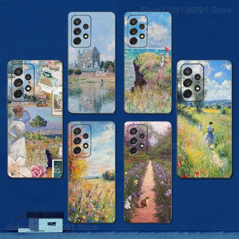 

Painter C-Claude M-Monet Phone Case For Samsung S22,S21,S20,S10,S9,S25,S24,S23,Ultra,FE,Plus,Lite,Soft Silicone Black Cover