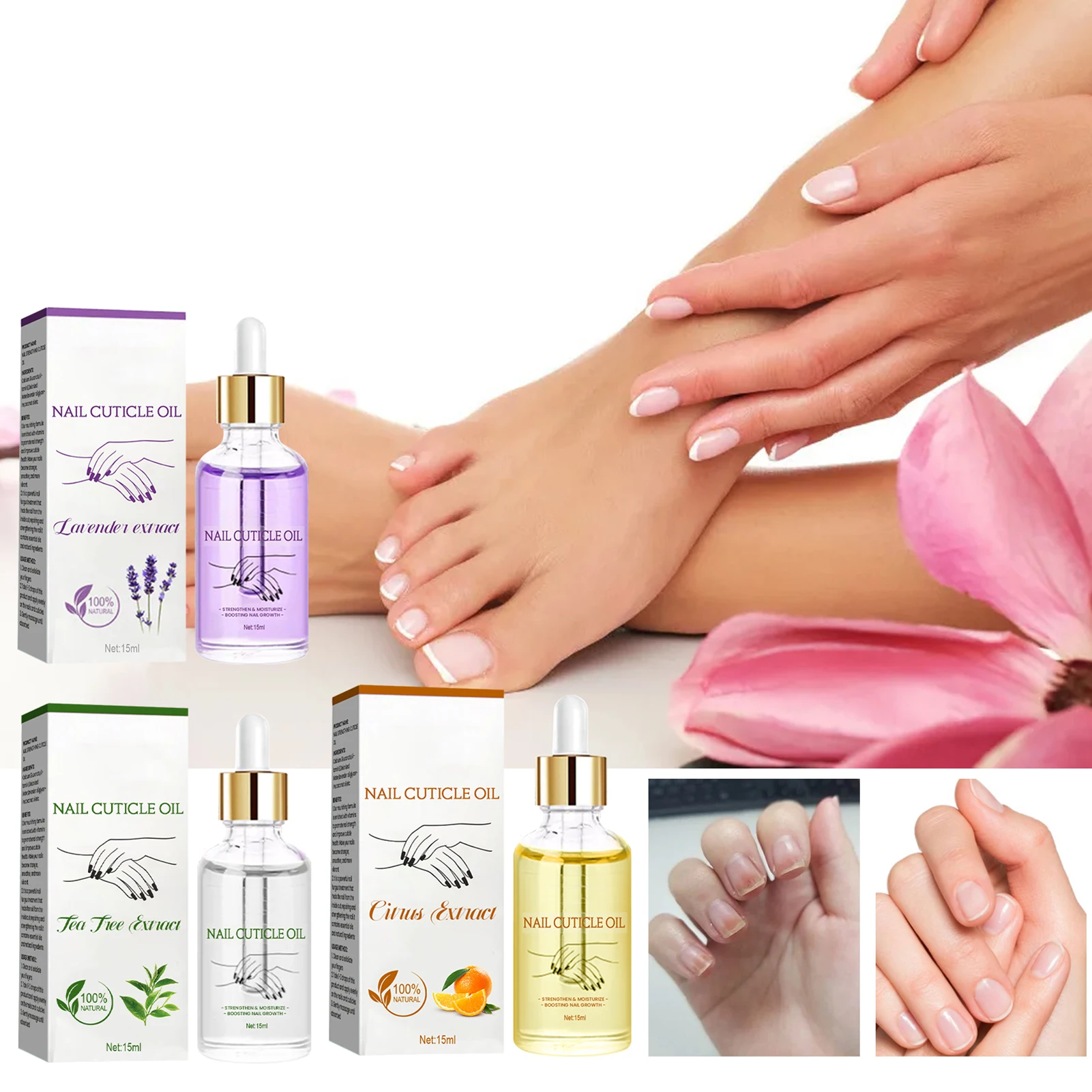 Cuticle and  Moisturizes and Strengthens Nails and Cuticles for Damaged Skin And Thin Nails 15ml