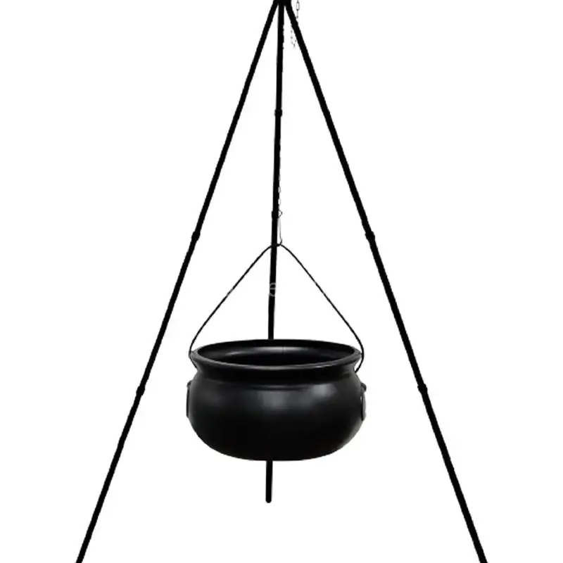 Q6PE Spooky Witch Cauldron Bucket Decoration Halloween Party Outdoor for Home Porch